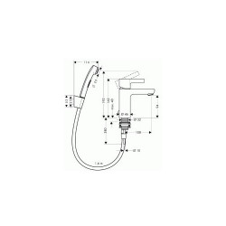 Hansgrohe Set bidet / lavabo Metris S chrome Kobleo