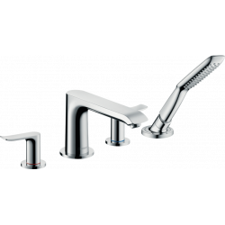 Hansgrohe Set Mélangeur Metris 4 trous montage sur bord baignoire chromé Hansgrohe Kobleo