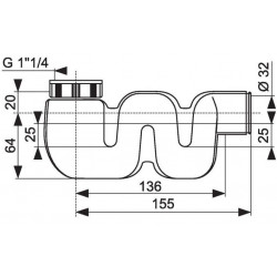 Wirquin Siphon souple en élastomère Compact Kobleo