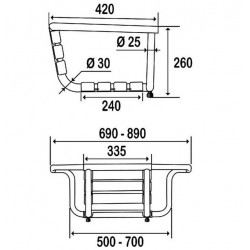 Godonnier Siège de bain à poser extensible charge 140 Kg Kobleo