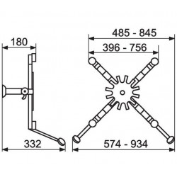 Pellet Support de miroir orientable Kobleo