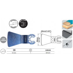 Leman Spatule flexible acier carbone 52x45 mm SK7 4010.01 Leman Kobleo