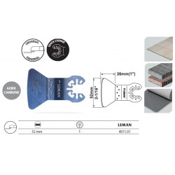 Leman Spatule rigide acier carbone 52x26 mm SK7 4011.01 Leman Kobleo
