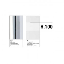 Samo Paroi douche d'angle rectangulaire 96-98cm fixe sérigraphiée Open Side Kobleo