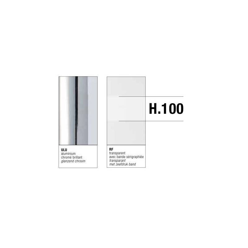 Samo Paroi douche d'angle rectangulaire 96-98cm fixe sérigraphiée Open Side Kobleo Samo Paroi douche d'angle rectangulaire 96-98cm fixe sérigraphiée Open Side Kobleo