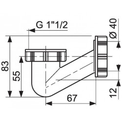 Wirquin Siphon V pour baignoire blanc Kobleo