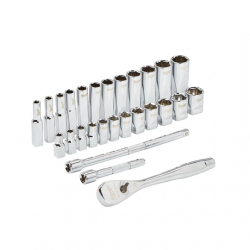 Milwaukee Set de douilles et clés à cliquet 1/4 métriques 28 pièces Kobleo Milwaukee Set de douilles et clés à cliquet 1/4 métriques 28 pièces Kobleo