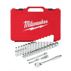 Milwaukee Set de douilles et clés à cliquet 3/8 métriques 32 pièces Kobleo