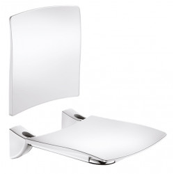 Delabie Siège douche relevable avec dosseret Grand Confort Inox poli brillant  Kobleo