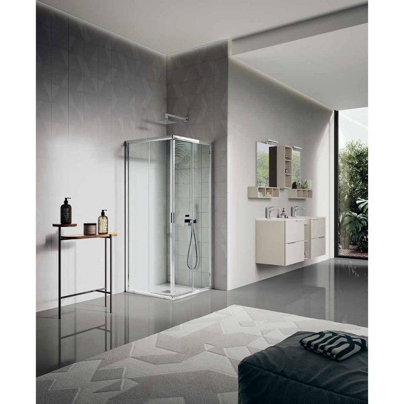 Samo Paroi douche d’angle coulissante 77-81cm America quattro Kobleo