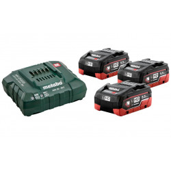 Metabo Set de 3 batteries 5,5Ah LiHD avec chargeur Kobleo