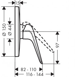 Hansgrohe Set de finition pour mitigeur douche Novus encastré finition chromé Hansgrohe Kobleo