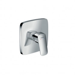 Hansgrohe Set de finition Mitigeur douche mural encastré chromé Logis Kobleo