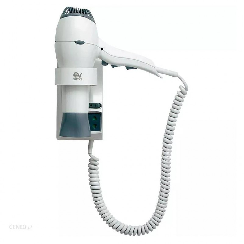 Vortice Sèche-cheveux mural 1600 W 90 m3/h type pistolet avec prise rasoir Föh Kobleo