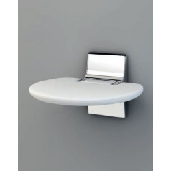 Novellini Siège escamotable rond en eva murale blanc SED01FM-A Kobleo