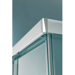 Samo Paroi douche d'angle ouverture coulissante 87-90cm Europa Kobleo