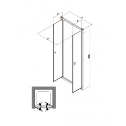 Samo Porte douche abattant Saloon 66 72cm EUROPA Kobleo