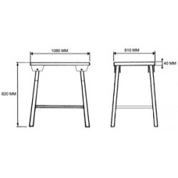 Dolex Table de monteur pliante 110 x 60 x 82 cm Kobleo