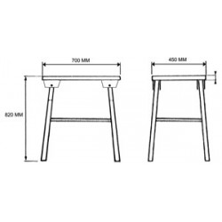 Dolex Table sanitaire 70 x 45 x 82 cm pliante et portable 16 kg Kobleo