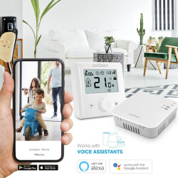 Avidsen Thermostat Wifi connecté chaudières gaz fioul pompe chaleur HomeFlowWL Kobleo Avidsen Thermostat Wifi connecté chaudières gaz fioul pompe chaleur HomeFlowWL Kobleo