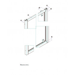 Samo Porte douche pivotante 86 92cm Profilés chromé brillantVerre transpare Kobleo