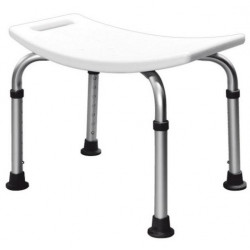 Akw Tabouret de douche amovible blanc charge max 127 Kg (accessibilité PMR Kobleo