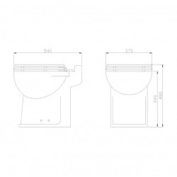 Aquamatix Toilette céramique compacte avec pompe broyeuse intégrée 600W 300L/min Kobleo
