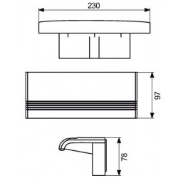 Pellet Tablette de douche Arsis blanc ABS 230x97mm Kobleo