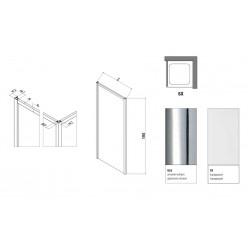 Samo Paroi douche fixe 97-99cm Ht1965cm gauche Europa SP Kobleo