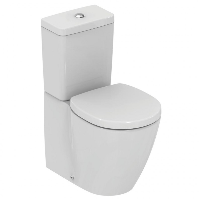 Ideal standard WC Space courte back to wall sortie H/PK à poser avec réservoir Blan Kobleo