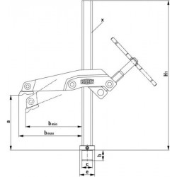 Bessey Élément serrage tables soudage bras préhension TW28GRS 300/120mm TW28G Kobleo