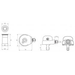 Thirard Serrure de fermeture pour rideau métallique 2 clés Kobleo