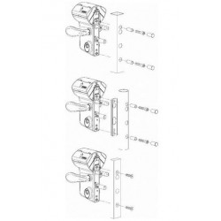 Locinox Serrure à code mécanique LMKQ40 Thermolaquée argent Profil 40 mm Axe à Locinox Kobleo