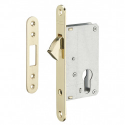 Thirard Serrure à crochet à cylindre pour porte coulissante, laitonné 3109 Thirard Kobleo