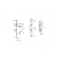 Thirard Serrure à encastrer pdt 1/2 tour réversible V/BC 1 clé noir 50502 Thirard Kobleo