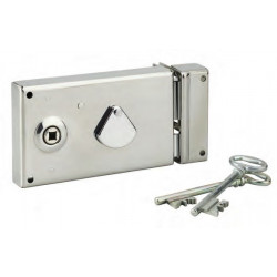 Thirard Serrure de grille et portail 140 x 82 mm gauche en inox 4 gorges Kobleo