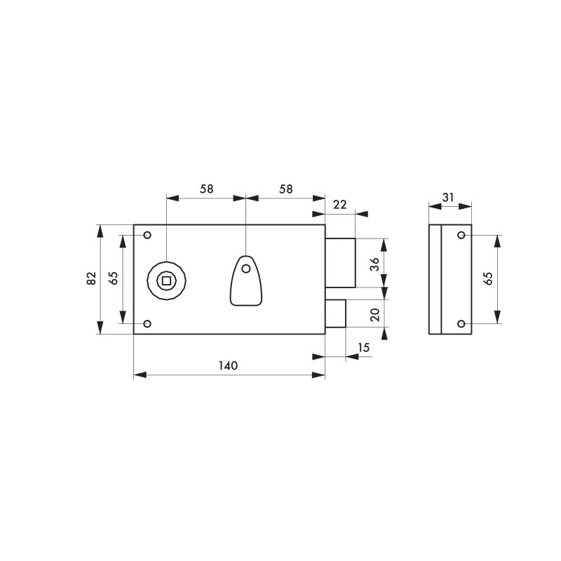 Thirard Serrure de grille et portail 140 x 82 mm gauche en inox 4 gorges Kobleo Thirard Serrure de grille et portail 140 x 82 mm gauche en inox 4 gorges Kobleo