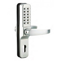 Thirard Serrure combinaison chromées mat béquille double serrure encastrer ent Kobleo