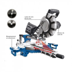 Scheppach Scie à onglet 5901221901 HM216SPX 2000W D210mm Kobleo