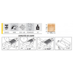 Femi Scie à onglet TR077 1200W avec déligneuse D210mm Femi Kobleo