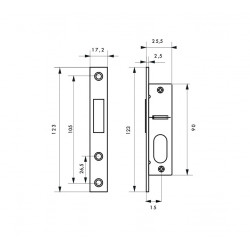 Thirard Serrure à encastrer à cylindre axe 15 mm 3 clés 94398 Thirard Kobleo
