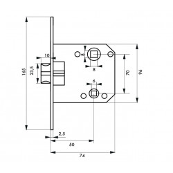 Thirard Serrure à encastrer à condamnation axe 50 mm zingué 94599 Thirard Kobleo
