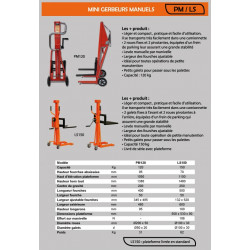Stockman Mini gerbeur manuel 150 Kg 1100 mm LS150 Stockman Kobleo Stockman Mini gerbeur manuel 150 Kg 1100 mm LS150 Stockman Kobleo