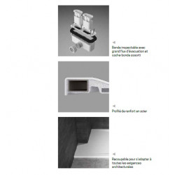 Novellini Receveur de douche en acrylique 160 x 80 x H.3,5 cm blanc mat CUSTOM Kobleo