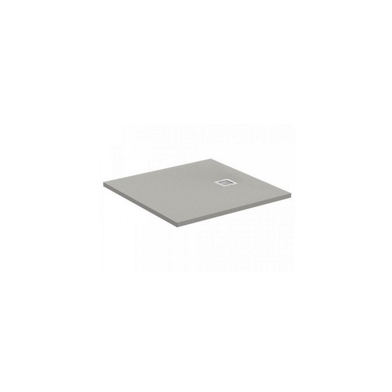 Ideal standard Receveur de douche carré 80x80 cm Gris béton ULTRA FLAT S Kobleo