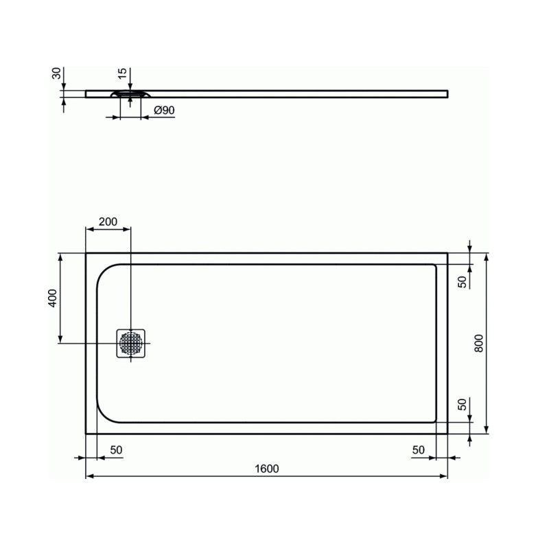 Ideal standard Receveur de douche rectangulaire Ultra Flat S 160 x 80 cm Blanc pur K8 Ideal standard Kobleo Ideal standard Receveur de douche rectangulaire Ultra Flat S 160 x 80 cm Blanc pur K8 Ideal standard Kobleo