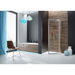 Leda Receveur de douche pentagonal 1000x1000 mm blanc SPACE LINE Kobleo