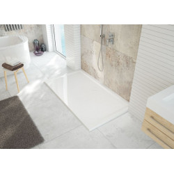 Leda Receveur de douche rectangle 800x900 mm blanc SPACE MINÉRAL Kobleo