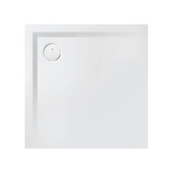 Leda Receveur de douche carré 800x800 mm blanc SPACE MINÉRAL Kobleo