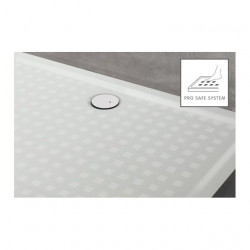 Leda Receveur de douche carré 700x700 mm antidérapant blanc SPACE MINÉRAL S Kobleo